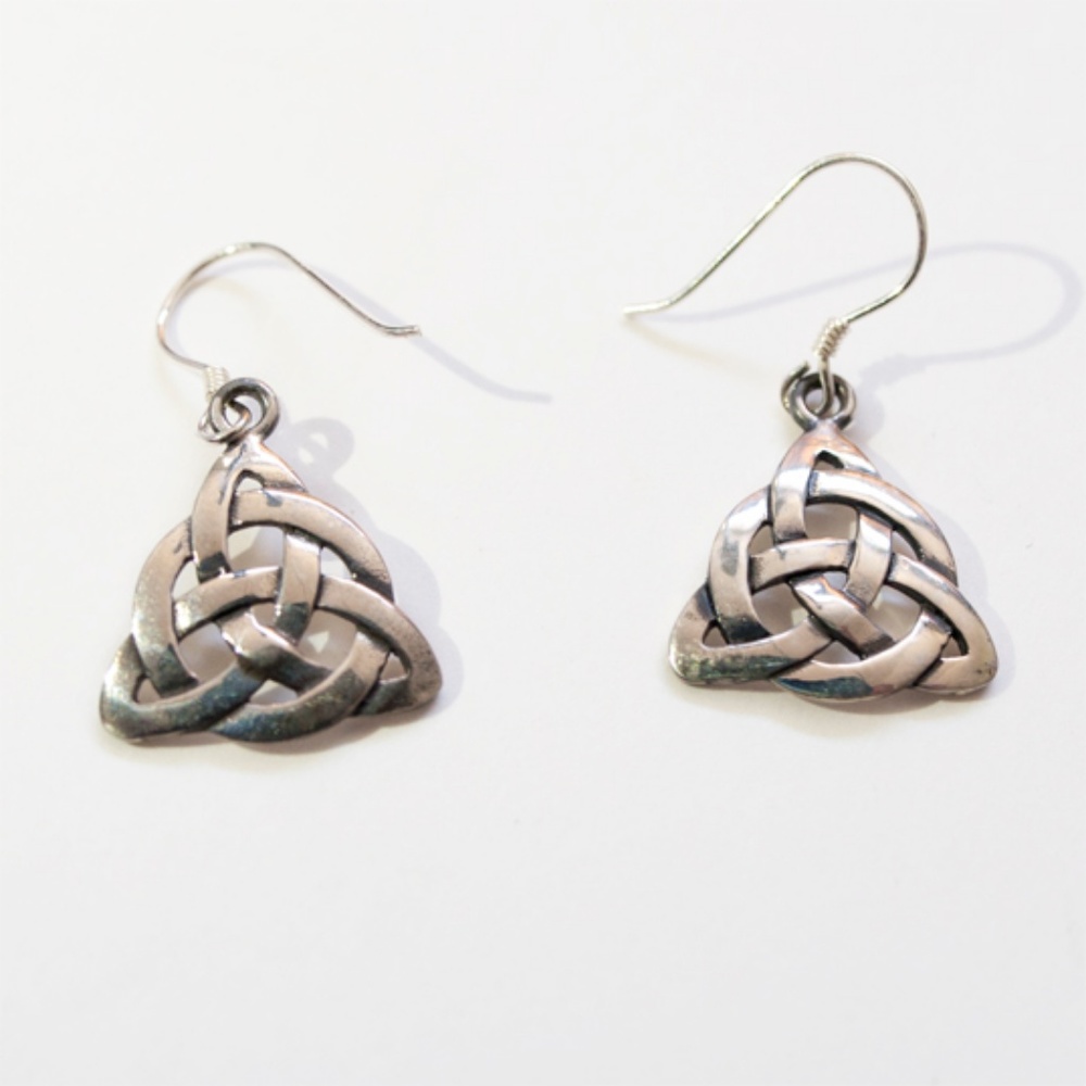 New Dangling Celtic Earrings .925 Sterling Silver